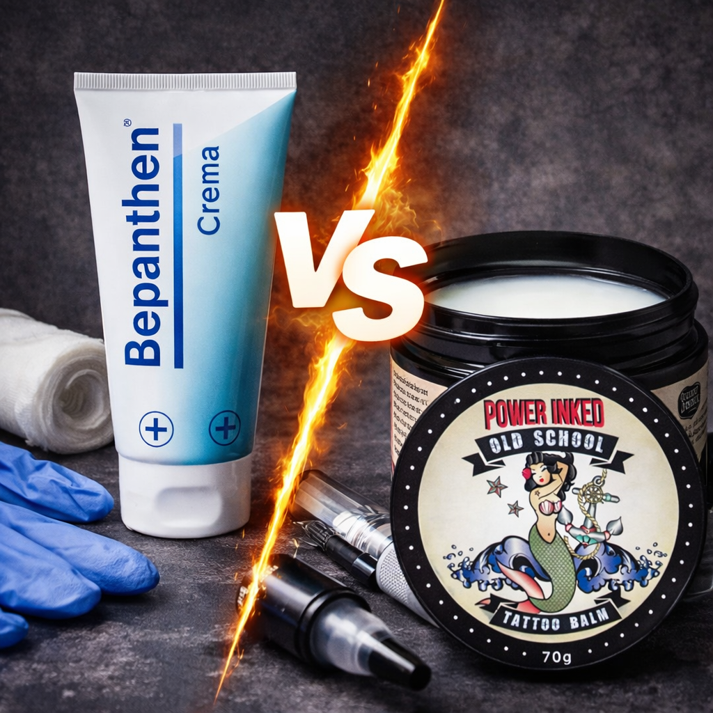 Comparativa entre Bepanthen y crema para tatuajes para cuidado post tatuaje